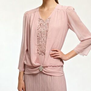 Vintage Patra 80-90s pink formal cocktail dress